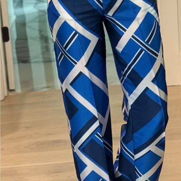 Zara Blue Geometric Women's Pant and top set - Picture 2 of 8